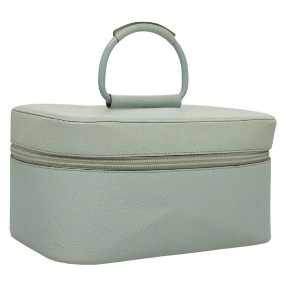 GUCCI Vanity Hand Bag Leather Light Blue 039 1705 - Picture 1 of 16